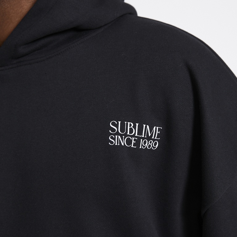 Printed hoodie "Over" Black 4